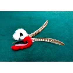 Purrs Christmas Feather Fur Spinner ClipOn - Fits PurrSuit, Frenzy & DaBird Rods