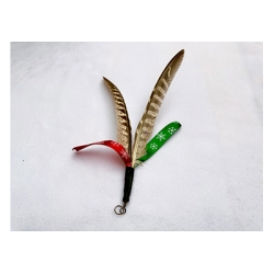 Purrs Christmas Feather Ribbon Spinner ClipOn - Fits PurrSuit, Frenzy & DaBird Rods