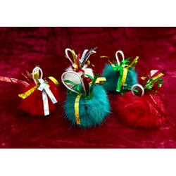 Purrs Christmas Twinkle Fur Bauble ClipOn - Fits PurrSuit, Frenzy & DaBird Rods